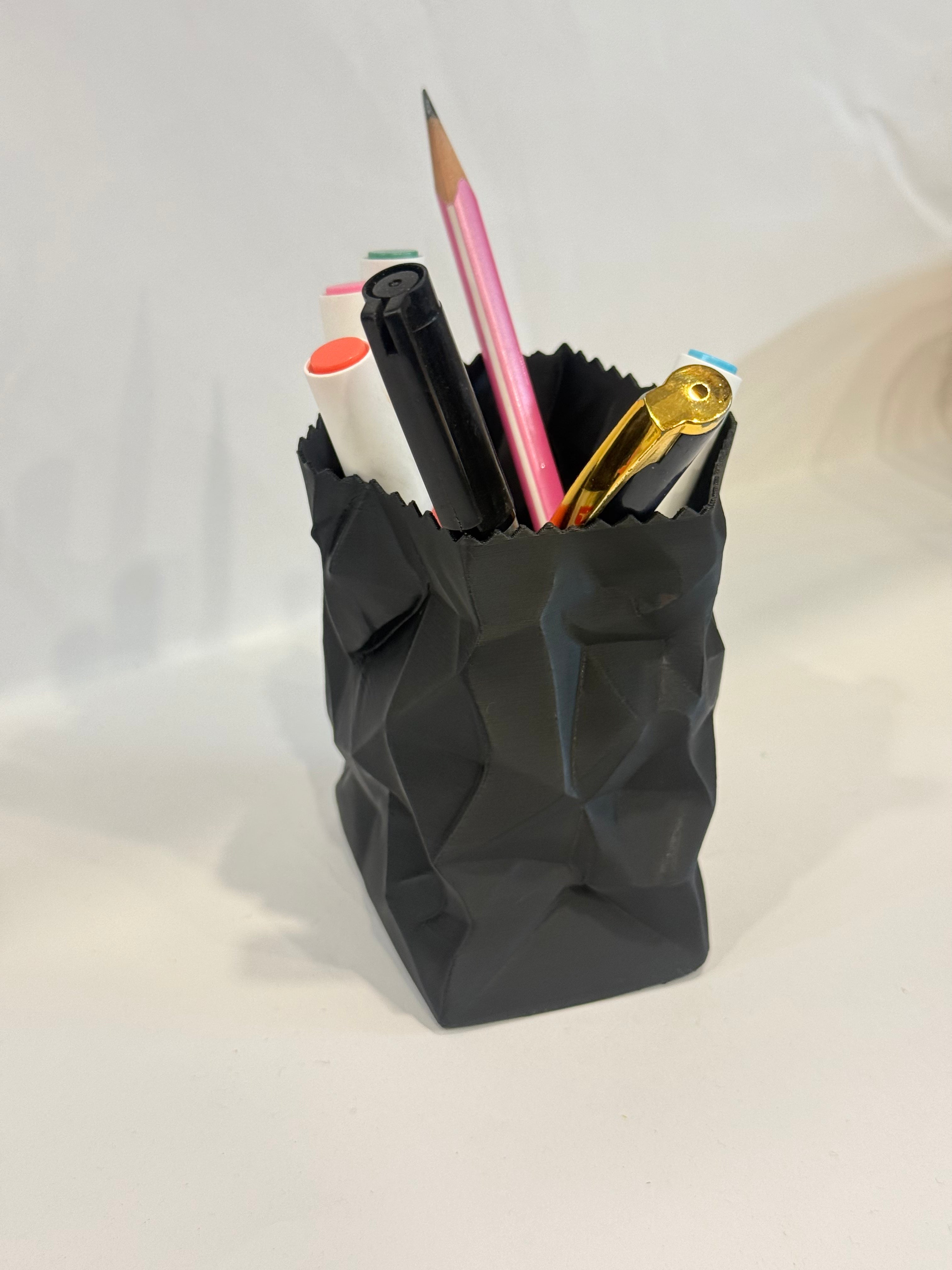 Elegant 3D Printed Pencil Cup | Aesthetic Study Table Gift Organizer