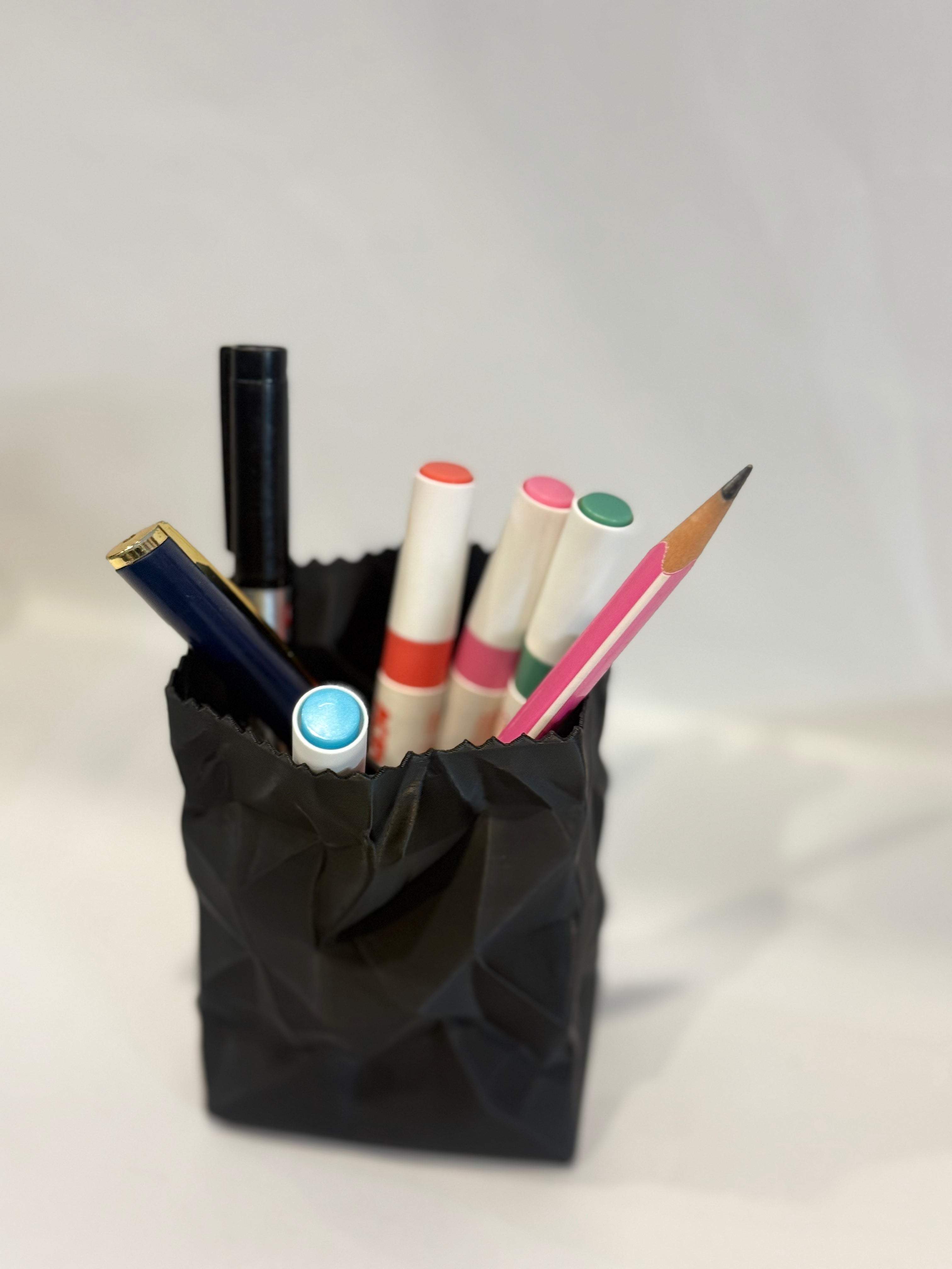 Elegant 3D Printed Pencil Cup | Aesthetic Study Table Gift Organizer