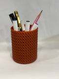 3D Printed Knitted Pattern Pen Stand | Premium Desk Organizer & Pencil Holder