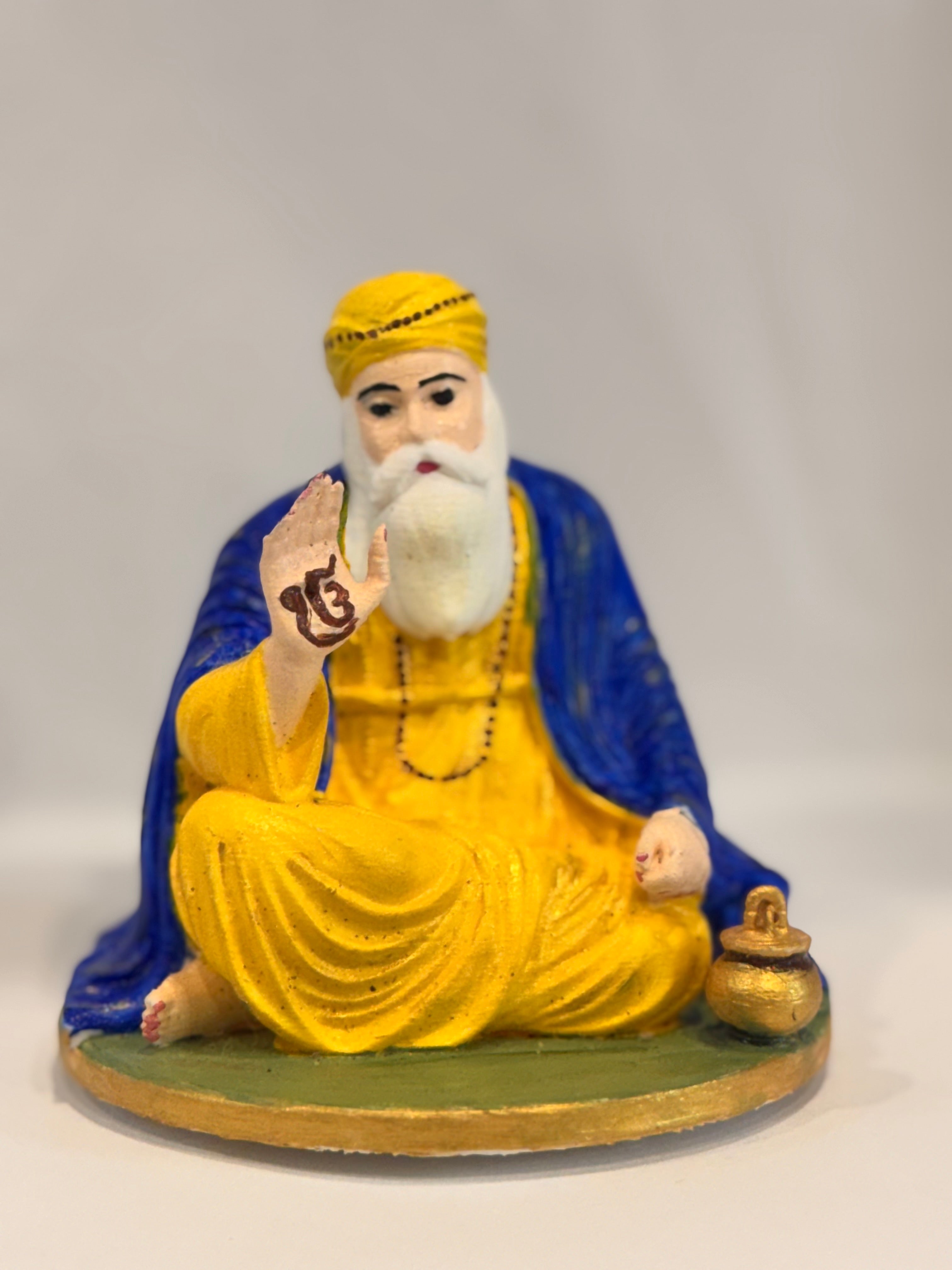 Custom 3D Printed & Hand-Painted Guru Nanak Dev Ji Figurine
