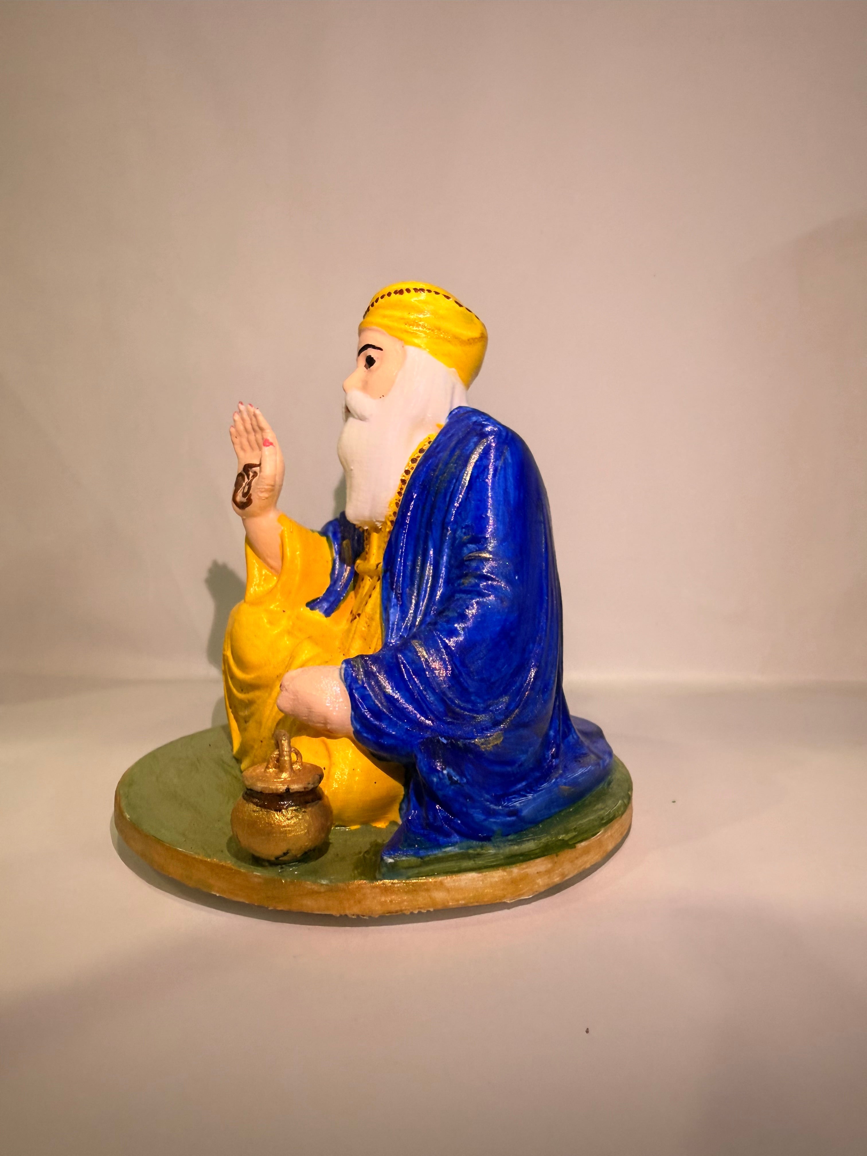 Custom 3D Printed & Hand-Painted Guru Nanak Dev Ji Figurine