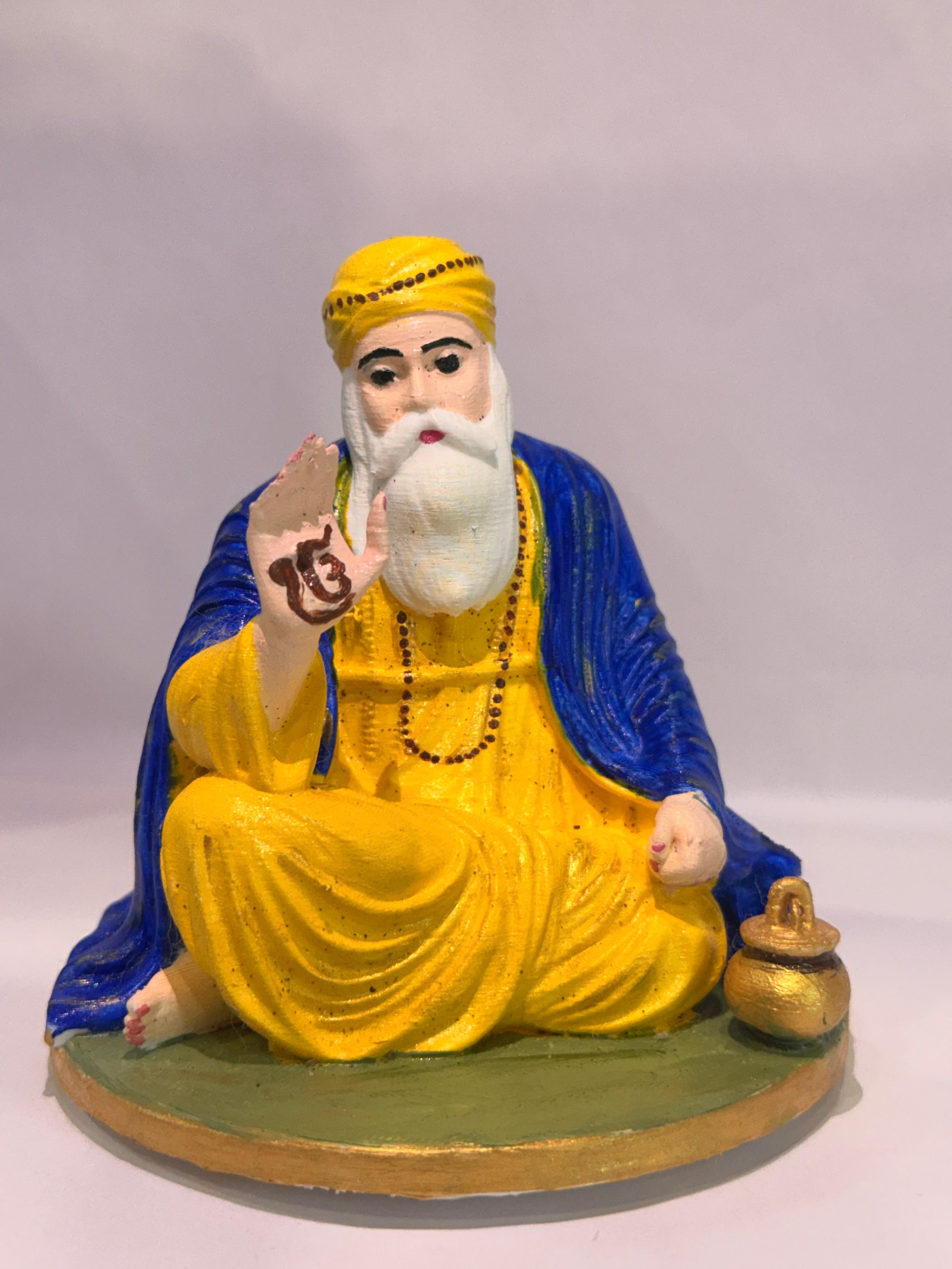 Custom 3D Printed & Hand-Painted Guru Nanak Dev Ji Figurine